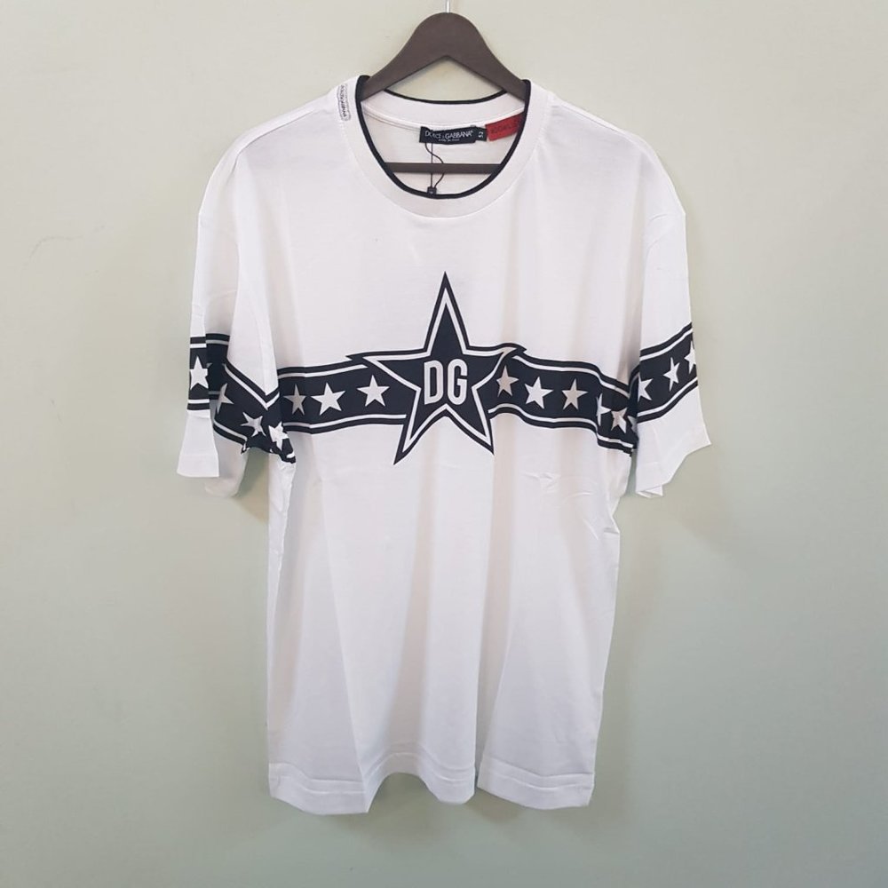 Dolce & Gabbana White T-Shirt With Front and Back Print